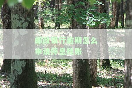 邮政银行逾期怎么申请停息挂账