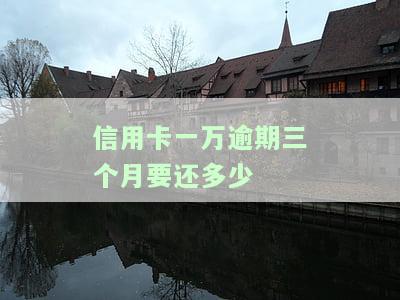 信用卡一万逾期三个月要还多少钱及可能后果