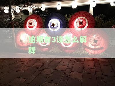 逾期3是啥意思？逾期3期、3天、3次分别指什么？逾期3日有何后果？