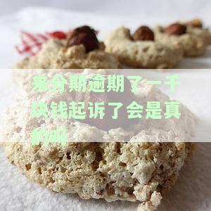 来分期8000多逾期100天被威胁起诉：该怎么办？