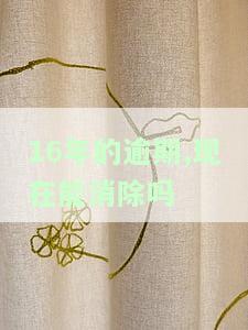 16年的逾期记录21年能消除吗，如何消除16年的逾期记录？2021年有可能吗？