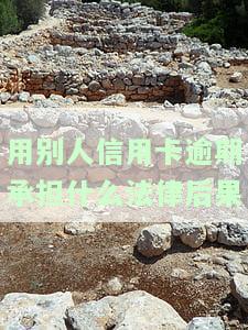 用别人信用卡逾期承担什么法律后果-用别人信用卡逾期承担什么法律后果呢