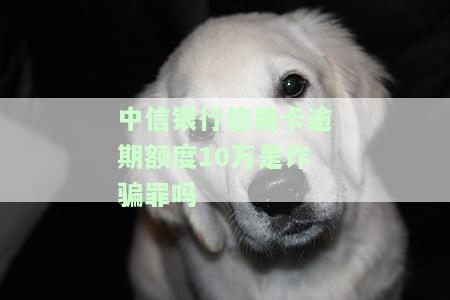 中信银行信用卡逾期额度10万是诈骗罪吗-中信银行信用卡逾期额度10万是诈骗罪吗