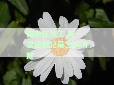 借呗还清了,有一次逾期记录怎么消除