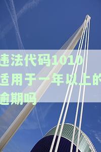违法代码1010适用于一年以上的逾期吗