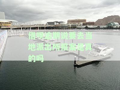 借呗逾期说要去当地派出所报案是真的吗