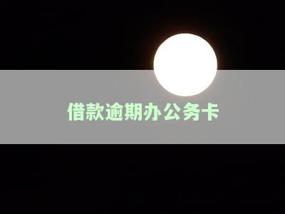 借款逾期办公务卡会怎么样，警惕！借款逾期可能导致公务卡问题，你需要知道的一切