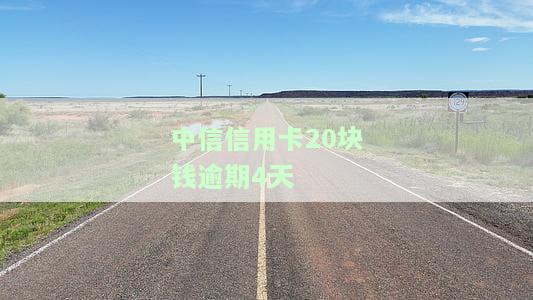 中信信用卡20块钱逾期4天会怎样，中信信用卡逾期4天，会产生多少费用？