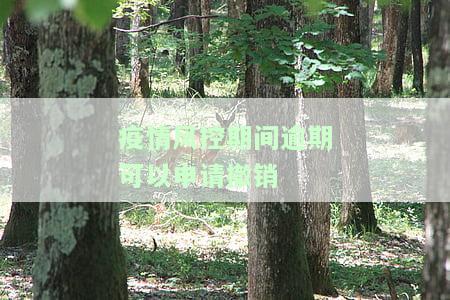 疫情风控期间逾期可以申请撤销嘛，疫情期间逾期，能否申请撤销？