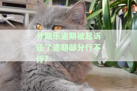 分期乐逾期起诉我了，但是现在钱我还进去了一部分，下一步该怎么做？
