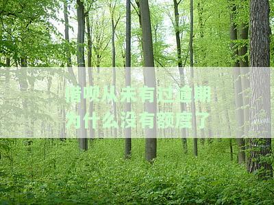 借呗从未有过逾期为何额度消失？如何恢复？