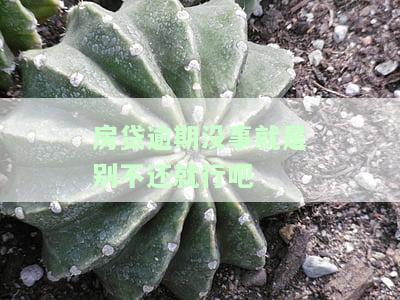 房贷逾期有事吗，房贷逾期：可能带来的后果与解决办法