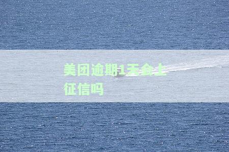 美团逾期1天会上征信吗-美团逾期1天会上征信吗知乎