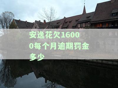 安逸花欠16000每个月逾期罚金多少？如何计算与查询？欠款起诉风险如何？