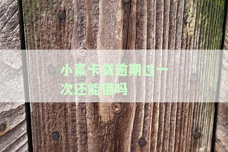 小赢卡贷：逾期一次还能借款吗？安全可靠吗？多次逾期后还能再借吗？