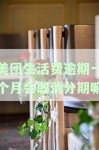 美团生活费逾期一个月会取消分期吗？安全可靠吗？逾期还款后再能否使用？后果是什么？逾期多久会被取消分期主要还款？