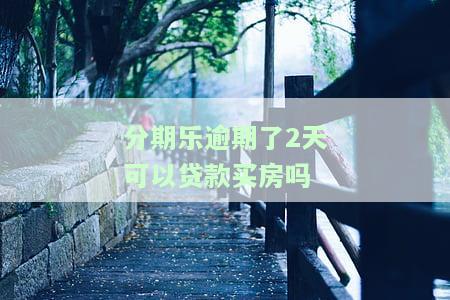 分期乐逾期了2天可以贷款买房吗-分期乐逾期两天还能借钱吗