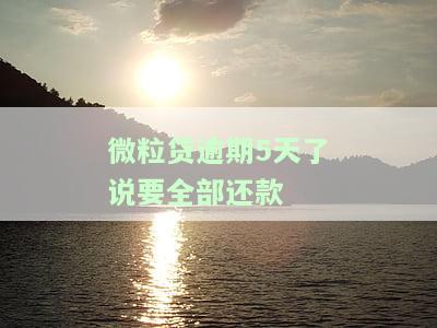 微粒贷逾期5天了会打电话通知家人吗，微粒贷逾期5天，是否会通知家人？