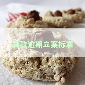 贷款逾期立案标准-贷款逾期立案标准怎么查
