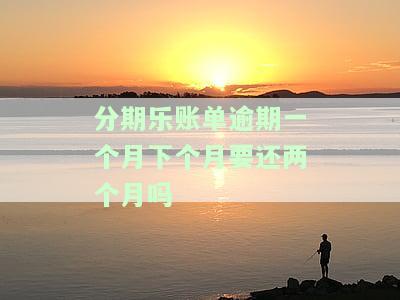 分期乐逾期一个月会上征信嘛，逾期一个月会影响征信吗？——分期乐还款须知