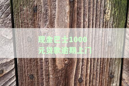 现金巴士1000元贷款逾期上门-现金巴士1000元贷款逾期上门催收