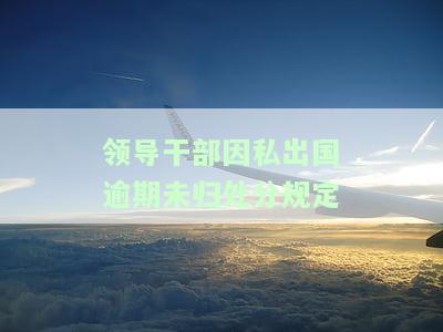 领导干部因私出国境管理办法：新规解读与实践操作