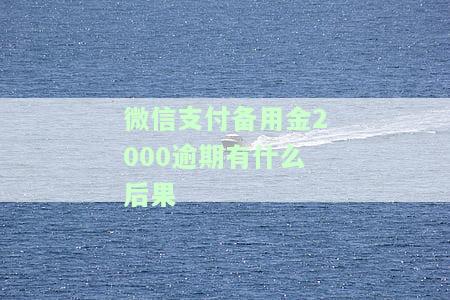 微信备用金逾期上征信吗，微信备用金逾期是否会上征信？你需要了解的关键信息