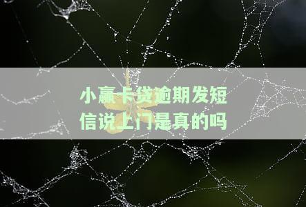 小赢卡贷逾期发短信说上门是真的吗-小赢卡贷逾期发短信说上门是真的吗吗
