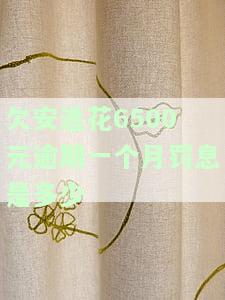 欠安逸花6500元逾期一个月罚息计算方法及可能的法律后果