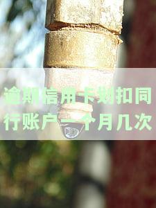 逾期信用卡划扣同行账户一个月几次-逾期信用卡划扣同行账户一个月几次扣款