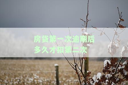 房贷第一次逾期后多久才扣第二次-房贷第一次逾期后多久才扣第二次款