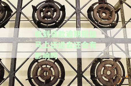 收到贷款逾期短信马上还进去还会有影响吗-收到贷款逾期短信马上还进去还会有影响吗