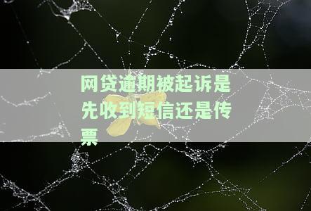 网贷逾期被起诉：先收短信还是传票？