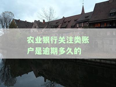 农业银行关注类账户是逾期多久的