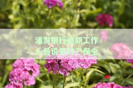 浦发银行逾期工作人员说要财产保全？如何应对起诉与无力偿还的情况？