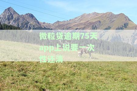 微粒贷逾期一次性还清能否减免罚息？已偿还可否再次借款？如何申请分期？