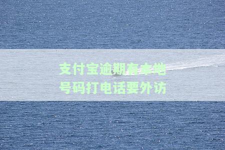 支付宝逾期有本地号码打电话要外访