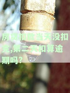 房贷扣款当天忘记还款，第二天存足可以吗？算逾期吗？
