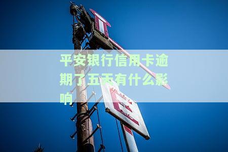 平安银行信用卡逾期了五天有什么影响-平安银行信用卡逾期了五天有什么影响吗