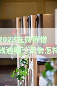 2023年微博借钱逾期一天：处理方式、影响及后果全解析
