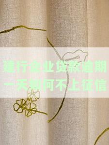 建行企业贷款逾期一天如何避免上征信报告？逾期的影响及解决方法