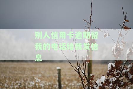 别人办信用卡逾期留我的电话有影响吗，他人信用卡逾期导致你的电话被骚扰？这种情况下你应该怎么做？