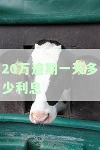 二十万逾期一个月多少利息，计算逾期一个月的二十万元贷款利息