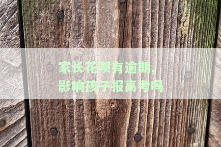 花呗逾期是否会影响小孩上学？包括申请助学贷款的影响