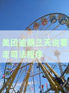 美团逾期三天说要走司法程序怎么办，美团逾期三天，收到走司法程序通知，如何应对？