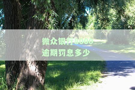 微众银行8000逾期罚息多少，解答：微众银行8000元逾期的罚息计算方法