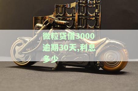 微粒贷借3000逾期30天,利息多少