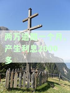 两万逾期一个月，产生利息2000多？教你解决办法！