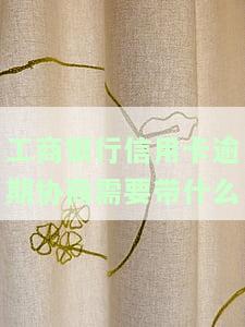 工商银行信用卡逾期协商需要带什么