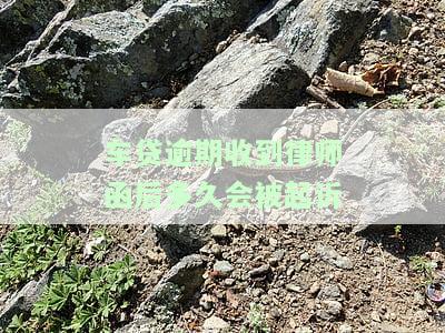 车贷没有还收到律师函多久会起诉，车贷未还收到律师函，多久会面临被起诉的风险？